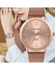 Zegarek damski damski skórzany pasek zegarki Casual kwarcowy analogowy okrągła tarcza Wrist Watch prezenty Relojes Para Mujer By