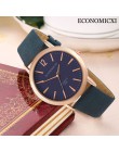 Zegarek damski damski skórzany pasek zegarki Casual kwarcowy analogowy okrągła tarcza Wrist Watch prezenty Relojes Para Mujer By