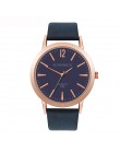 Zegarek damski damski skórzany pasek zegarki Casual kwarcowy analogowy okrągła tarcza Wrist Watch prezenty Relojes Para Mujer By