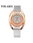 YOLAKO kobiety zegarki bransoletka nowy kwarc zegar zegarki damskie Relogio Feminino diament Reloj Mujer Hot montre femme 533