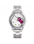 Kobiety Sliver zegarek zegarki ze stali nierdzewnej kobiety Top marka luksusowy zegar panie Wrist Watch Relogio Feminino