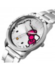 Kobiety Sliver zegarek zegarki ze stali nierdzewnej kobiety Top marka luksusowy zegar panie Wrist Watch Relogio Feminino