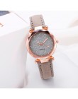 2020 kobiet Starry Sky Wrist Watch skóra Casual romantyczny Rhinestone projektant panie zegar prosta sukienka Gfit Montre Femme 