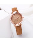 2020 kobiet Starry Sky Wrist Watch skóra Casual romantyczny Rhinestone projektant panie zegar prosta sukienka Gfit Montre Femme 