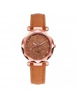 2020 kobiet Starry Sky Wrist Watch skóra Casual romantyczny Rhinestone projektant panie zegar prosta sukienka Gfit Montre Femme 