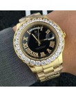 Damskie zegarki Top marka luksusowe kobiety zegarki duży diament mężczyźni Wrist Watch Quartz Ro'le zegar reloj mujer relogio fe