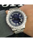 Damskie zegarki Top marka luksusowe kobiety zegarki duży diament mężczyźni Wrist Watch Quartz Ro'le zegar reloj mujer relogio fe