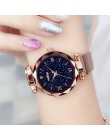 Reloj mujer luksusowe kobiety zegarki Starry Sky kobiet magnetyczne zegar zegarek kwarcowy zegarek mody panie zegarek na rękę re