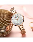 Nowy CURREN moda luksusowe Rhinestone Dial Quartz zegarki kobiety zegar wodoodporny ze stali nierdzewnej pasek na rękę dla panie