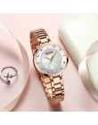 Nowy CURREN moda luksusowe Rhinestone Dial Quartz zegarki kobiety zegar wodoodporny ze stali nierdzewnej pasek na rękę dla panie