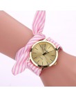 Zegarki damskie relojes mujer lato styl moda kobiety pasek kwiatowe tkaniny bransoletka kwarcowa zegarek zegarek montre femme Ff