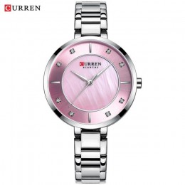 Nowy CURREN moda luksusowe Rhinestone Dial Quartz zegarki kobiety zegar wodoodporny ze stali nierdzewnej pasek na rękę dla panie