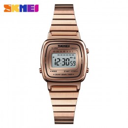 SKMEI moda Sport Watch kobiety najlepsze marki luksusowe 3Bar wodoodporne zegarki damskie mała tarcza cyfrowy zegarek Relogio Fe