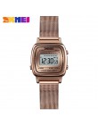 SKMEI moda Sport Watch kobiety najlepsze marki luksusowe 3Bar wodoodporne zegarki damskie mała tarcza cyfrowy zegarek Relogio Fe