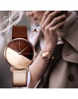 SK luksusowe skórzane zegarki kobiety kreatywny moda zegarki kwarcowe dla Reloj Mujer 2018 panie Wrist Watch SHENGKE relogio fem