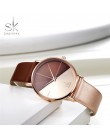 SK luksusowe skórzane zegarki kobiety kreatywny moda zegarki kwarcowe dla Reloj Mujer 2018 panie Wrist Watch SHENGKE relogio fem