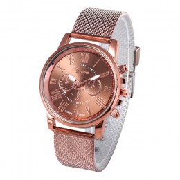 Foloy cyfrowe zegarki damskie jakość moda genewa cyfry rzymskie Faux Leather Analog Quartz Ladies bransoletka do zegarka zegar p