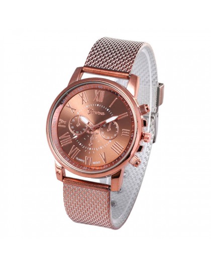 Foloy cyfrowe zegarki damskie jakość moda genewa cyfry rzymskie Faux Leather Analog Quartz Ladies bransoletka do zegarka zegar p