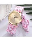 Moda damska gwiazda kwiatowa łuk zegarek szalik zespół Party Casual zegarek relogio feminino Montre Femme kobiety prezent 328