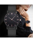 Mechanizm kwarcowy wysokiej jakości kobiety siatka ze stali nierdzewnej Zegarek Damski Dropshipping Montre Femme Zegarek Damski 