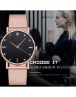 Mechanizm kwarcowy wysokiej jakości kobiety siatka ze stali nierdzewnej Zegarek Damski Dropshipping Montre Femme Zegarek Damski 