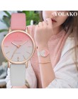 YOLAKO New Arrival cienka skóra dorywczo luksusowa kobieta zegarek damski zegarek kwarcowy kobieta bransoletka kobiety zegarki C