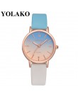 YOLAKO New Arrival cienka skóra dorywczo luksusowa kobieta zegarek damski zegarek kwarcowy kobieta bransoletka kobiety zegarki C