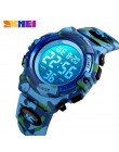 SKMEI Military Kids Sport zegarki 50M wodoodporny elektroniczny zegarek na rękę Stop Watch zegar cyfrowy zegarek dla dzieci dla 