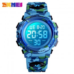 SKMEI Military Kids Sport zegarki 50M wodoodporny elektroniczny zegarek na rękę Stop Watch zegar cyfrowy zegarek dla dzieci dla 