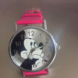 2018 śliczne mozaika kreskówkowa zegarek dla dzieci skórzane damskie zegarki Mickey kobiety zegarki kid boy girls relojes