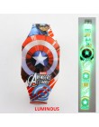 Nowy Luminous księżniczka elza dzieci zegarki dzieci Spiderman Avengers Cartoon wzór LED zegarek dziewczęcy Reloj Infantil zegar