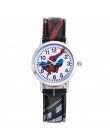 Dzieci SpiderMan zegarek 2019 nowy stylowy dla dzieci Cute Cartoon zegarek skóra Watchband Casual studentów zegar