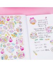 Kawaii naklejki z kotami śliczne naklejki kryształowe akrylowe naklejki dekoracyjne dla dzieci DIY pamiętnik Scrapbooking biurow