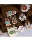 50 sztuk/pudło Kawaii żywności papiernicze naklejki śliczne naklejki ze zwierzętami papier samoprzylepna naklejka dla dzieci DIY