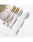 6 sztuk DIY metalowe wodoodporne markery permanentne Sharpie złoto i srebro 1.5mm materiały dla studentów rękodzieło pióro artys