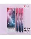 3 sztuk/partia Constellation Gel Pen nowość 0.5mm Starry czarne pióro wieczne dla dziewczyny prezent szkolne materiały papiernic