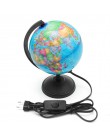 Nowy LED Light World globus Map geografia zabawki edukacyjne ze stojakiem Home Office idealne miniatury prezent biurowy gadżet u