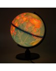 Nowy LED Light World globus Map geografia zabawki edukacyjne ze stojakiem Home Office idealne miniatury prezent biurowy gadżet u