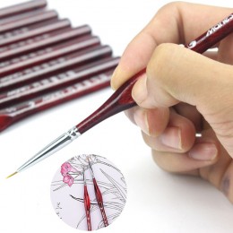 1 sztuka pędzel miniaturowe szczegóły Fineliner Nail Art pędzle do rysowania wilk pół pędzle malarskie na akrylowe materiały mal