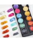 Premium 12 kolor Glitter kolor wody metaliczny złoty pigmentu farby do malowania z Waterbrush dla malowanie artystyczne akwarele