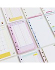 A5 A6 Kawaii kolorowe wkłady Diario Binder papier wypełniający 6 otworów karteczki wewnętrzne Planner Organizer papier wypełniaj