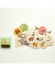 40 sztuk/pudło Mini Cartoon dekoracja z naklejek papierowych naklejka album DIY Scrapbooking naklejka uszczelniająca Kawaii biur