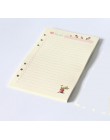 A5 A6 Kawaii kolorowe wkłady Diario Binder papier wypełniający 6 otworów karteczki wewnętrzne Planner Organizer papier wypełniaj