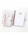 Domikee śliczne przezroczyste pcv cekiny okładka biuro szkoła 6 pierścienie binder spiral planner agenda organizator notebooki b