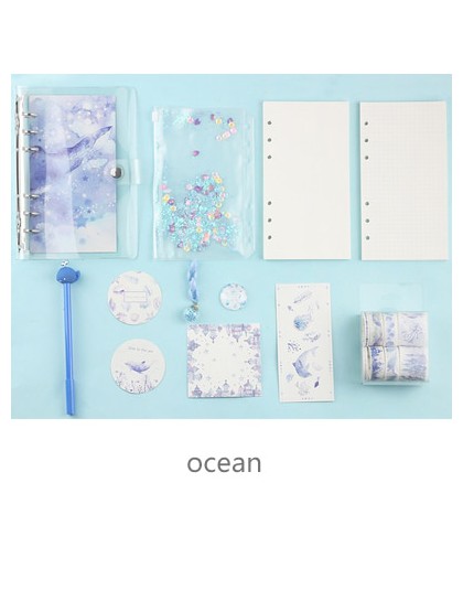 Kawaii Ocean notatnik organizator wiśnia A6 spiralny notatnik terminarz organizator segregator pamiętnik Bullet notatnik