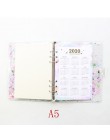 Domikee śliczne przezroczyste pcv cekiny okładka biuro szkoła 6 pierścienie binder spiral planner agenda organizator notebooki b