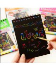 4 kolory Scratch Note czarny karton kreatywny DIY rysunek szkic notatki dla dzieci Graffiti Notebook Toy Escolar szkolne