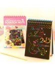 4 kolory Scratch Note czarny karton kreatywny DIY rysunek szkic notatki dla dzieci Graffiti Notebook Toy Escolar szkolne