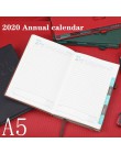 A5 2020 Planner Agenda roczny kalendarz Notebook przenośny tygodniowy notatki instrukcja DIY pamiętnik miesięczny organizator ha