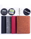 Kawaii Faux Leather A5 Padfolio z kalkulatorem Zipper Binder teczka na notebooka Folder wykonawczy Spiral Travel zeszyt